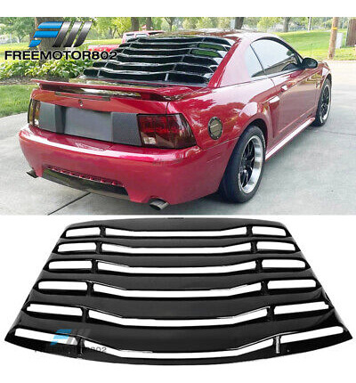 Fits 99-04 Ford Mustang Gloss Black Rear Window Louver C Zzg