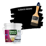 Kent Esmalte Al Agua Mate Negro Tineta 16lts