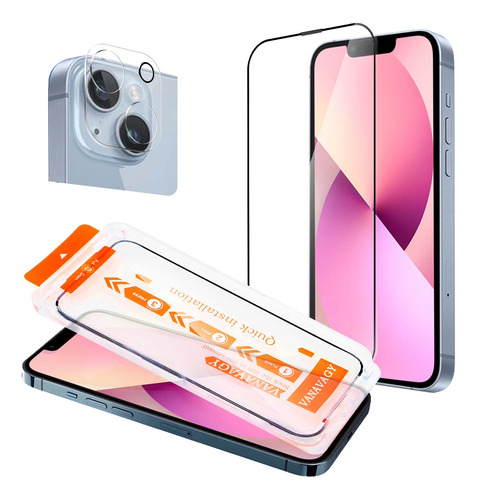 2 Protectores De Cámara +2 Micas De Cristal Para iPhone