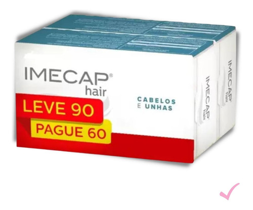 Imecap Hair Cabelos E Unhas 90 Cápsulas