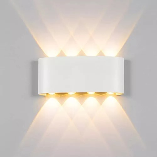 Apliques De Pared Moderna Led 8w Para Exteriores Luz Cálida