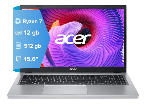 Notebook Acer 15.6 Ryzen 7-5700u 12gb Ram Sdd 512gb