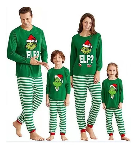 - Conjuntos De Pijamas Navideños For Familias A Juego Grinch