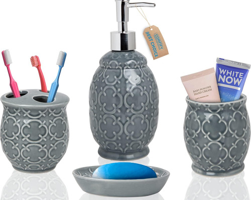 Set Accesorios De Baño Comfify Grey1