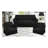 Funda Cubre Sillón Protectora Para Sofá Elastica Pack 3+1+1 