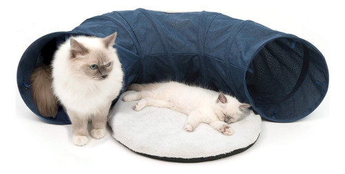 Juguete De Tela Azul Cat Tunnel Catit Vesper Con Pelota De F