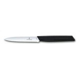 Cuchillo Victorinox Verduras Ergonomico Filo Liso Y Dentado Color Negro Filo Dentado 10cm