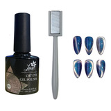 Kit Esmalte Em Gel + Imã Magnético Brilho Unhas Uv Led  