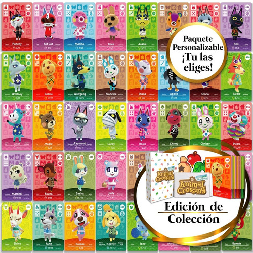 10 Tarjetas Nfc Amiibo - Animal Crossing + Empaque Oficial