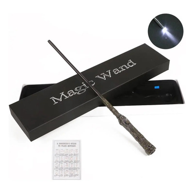 Varita Luminosa Harrypotter Con Caja Y Lista Hechizos Color Harry Potter | MercadoLibre