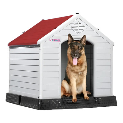 Casa Para Perros Raza Grande De Invierno Verano Lluvia Color Terracota | Meses sin interés