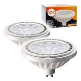 2 Lámparas Led Ar111 12w Luz Cálida Candela 7308