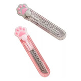 Cutter Trincheta Cortante Huellita Gatito Glitter Cat Kawaii