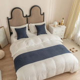 Pie De Cama King Decorativo + Cojin - Colores Pastell