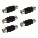 5 X Ficha Adaptador Rca Hembra A Rca Hembra Audio Extensión