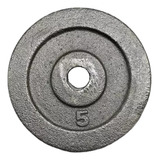 Disco Pesa Fundicion Fitness 5 Kg Mancuerna Barra Gym Casa