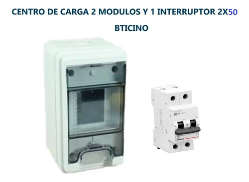 Kit Centro De Carga 2 Mod Y 1 Interruptor 2x50 Bticino