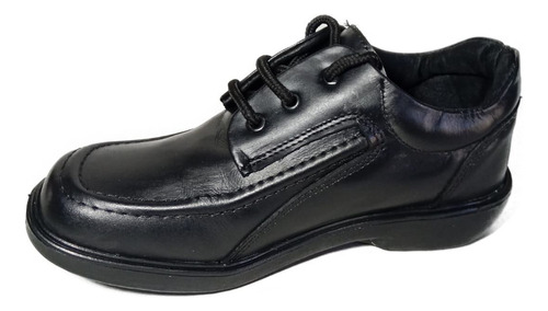 Zapato Colegial En Cuero Negro Niño