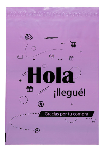 Bolsas E Commerce Hola Llegue 40x54 N3 Tricapa X 100