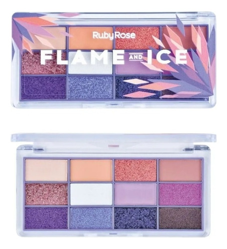 Paleta 12 Sombras Flame And Ice Ruby Rose Rekabeautyshop