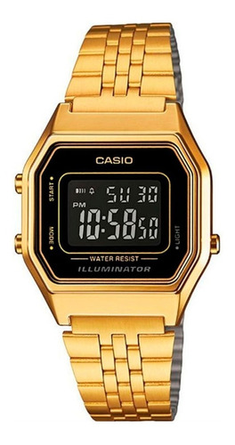Reloj Casio Vintage Dama La680wga-1bdf Acero Dorado Wr