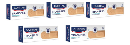 Curitas Apositos Adhesivos Transpiel X 10 Un Kit X 5 