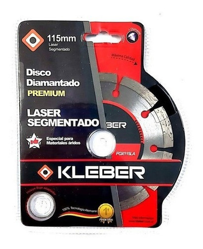 Disco Diamantado 115 Mm (4 1/2) Láser Kleber