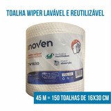 150 Toalhas Wiper Lavavel Reutilizavel Luxo 16x30cm Inoven