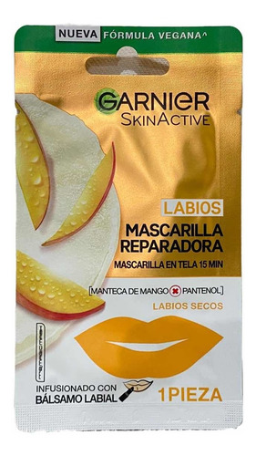 Mascarilla Garnier Skinactive Labios Secos Reparadora