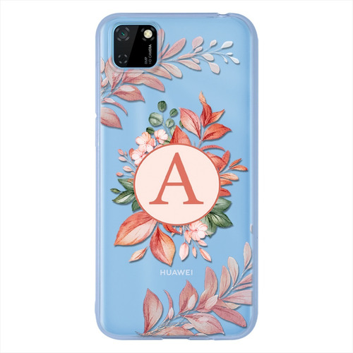 Funda Huawei Flores Antigolpes Personalizada Con Tu Inicial