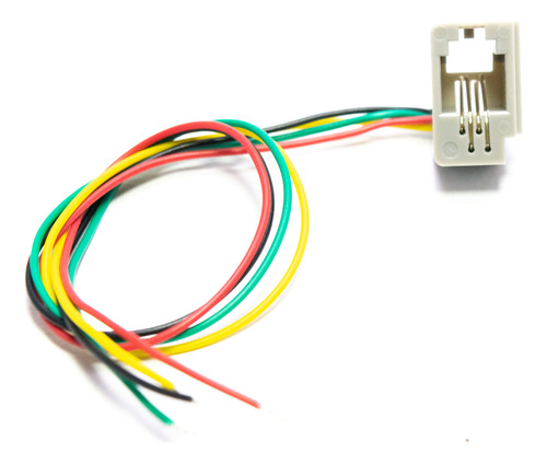 Conector Rj9 Hembra 4p4c Con Cables 20cms Sin Terminales X20