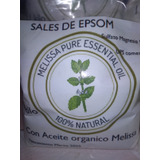 Sales De Epsom Con Aceite Orgánico De Melisa Baño Comestible