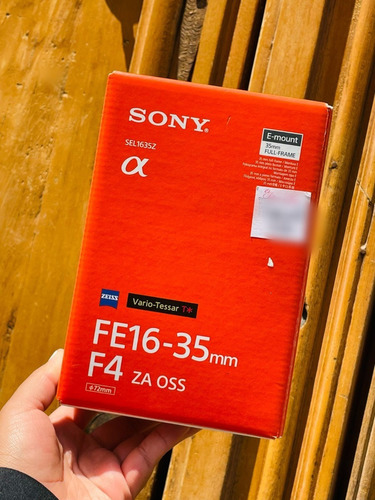 Lente Sony 16-35 Mm F4 Za Oss Vario-tessar® T* Fe