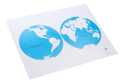 Juguete Montessori Rompecabezas Mapa Partes Geografia Mundo