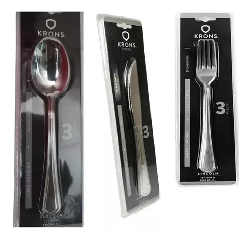 Set De 9 Cubiertos De Mesa Krons (cuchara Cuchillo Tenedor)