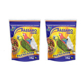 Ração Extrusada Para Papagaio 1kg  - Kit 2 Un