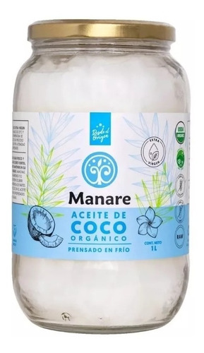 Manare - Aceite De Coco Orgánico 1 Lt