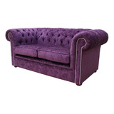 Sillon Sofa Chesterfield Chenille Fabrica Capitonee Living