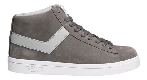 Tenis Pony Top Star Hi Monument Gray Dama Gamuza Premium