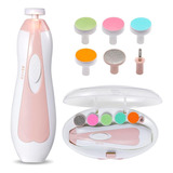 Cortador De Unhas Elétrico Bebê Kit Com Estojos Coloridos