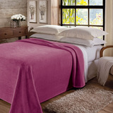 Cobertor Coberta Manta Casal Soft Touch Veluda Antialérgica Cor Violeta