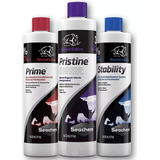 Seachem Prime + Stability + Pristine 325ml Kit Para Aquário