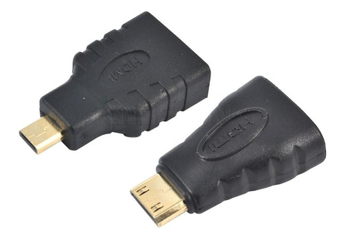 2x Adaptador / Convertidor Mini + Micro Hdmi A Hdmi 1080p 4k