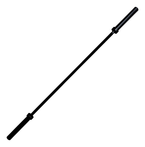 Barra Semiolímpica 700 Lb Tornillo 1.8m 11.8 Kg Cromada Color Negro