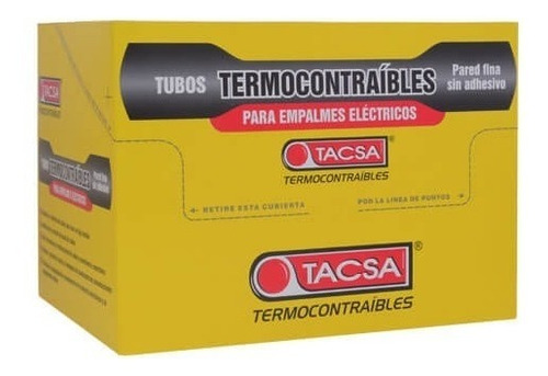 Tubo Termocontraible Tacsa 3,2mm (1/8 ) Bobina 10mts