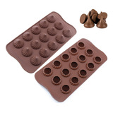 Molde Silicon Para Chocolates Besos Repostería 15 Cavidades