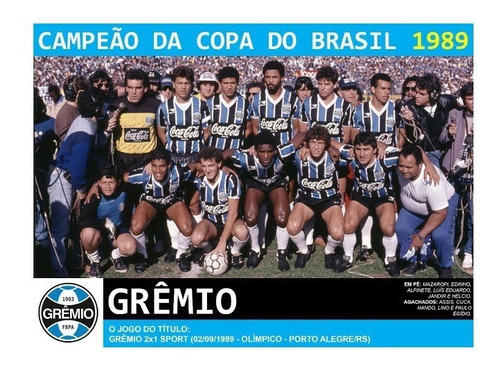 Quadro 20x30: Grêmio Campeão Da Copa Do Brasil - 1989