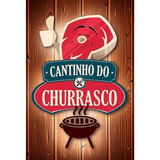 Placa - Quadro - Decorativo - Cantinho Do Churrasco (v543)