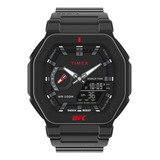 Reloj Timex Ufc Colossus 45mm Resin Strap Watch Black & Red