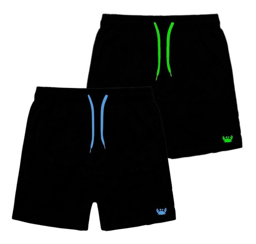 Kit 2 Peças Short Moda Praia Tactel Infantil Masculino Bebê